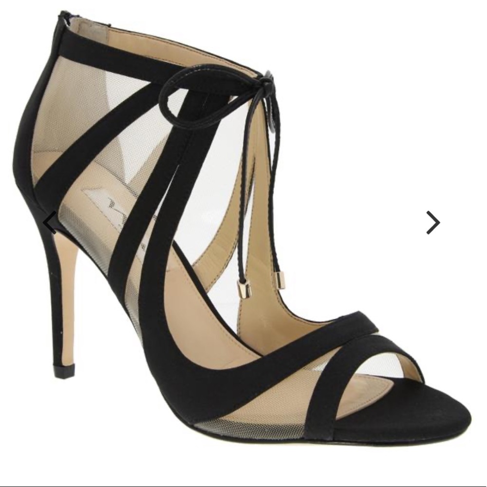Nina “Cherie” - Black Peep-toe Bootie